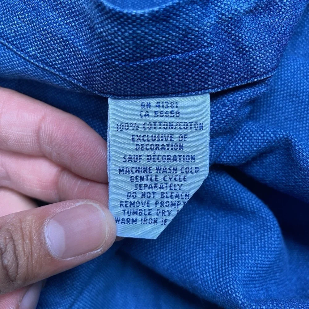 Ralph Lauren Shirt 4XB S/S Button Down Midweight Cotton Blue